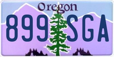 OR license plate 899SGA