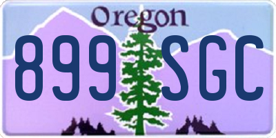 OR license plate 899SGC
