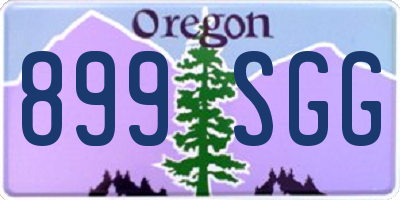 OR license plate 899SGG