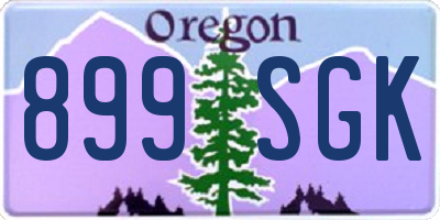 OR license plate 899SGK