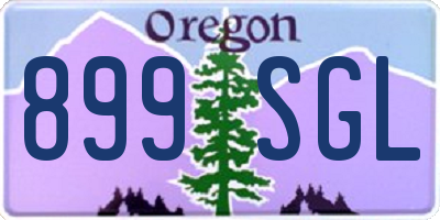 OR license plate 899SGL