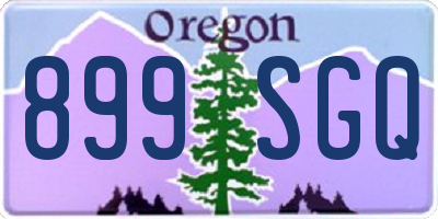 OR license plate 899SGQ