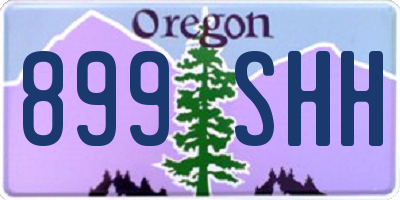 OR license plate 899SHH