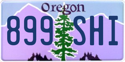 OR license plate 899SHI