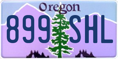 OR license plate 899SHL