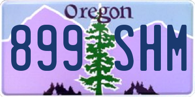OR license plate 899SHM