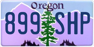 OR license plate 899SHP