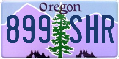 OR license plate 899SHR