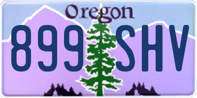 OR license plate 899SHV