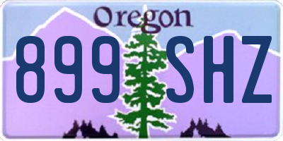 OR license plate 899SHZ