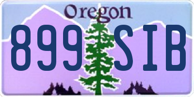 OR license plate 899SIB