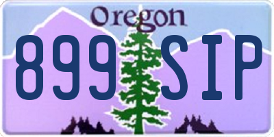 OR license plate 899SIP