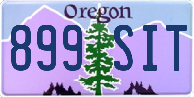 OR license plate 899SIT
