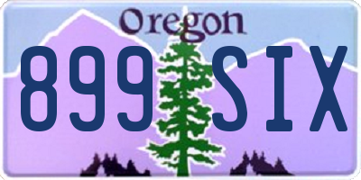 OR license plate 899SIX