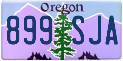 OR license plate 899SJA