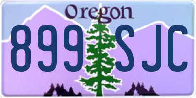 OR license plate 899SJC