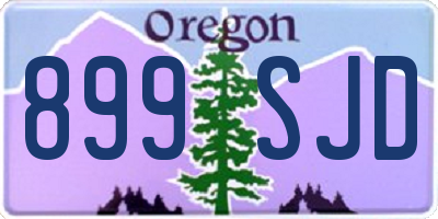 OR license plate 899SJD
