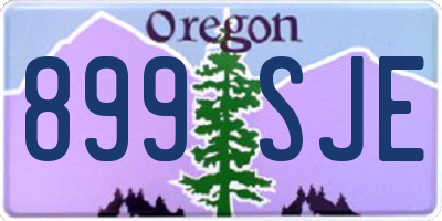 OR license plate 899SJE