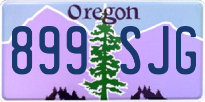 OR license plate 899SJG