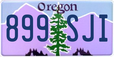 OR license plate 899SJI
