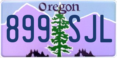 OR license plate 899SJL