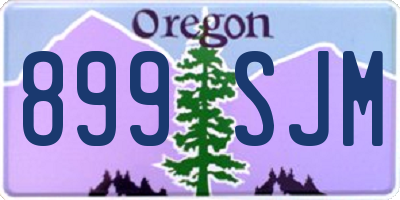 OR license plate 899SJM