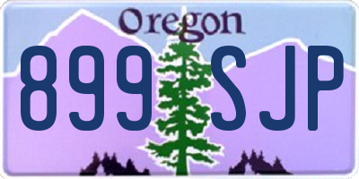 OR license plate 899SJP