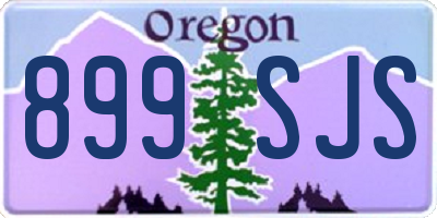 OR license plate 899SJS
