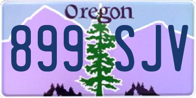 OR license plate 899SJV