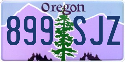OR license plate 899SJZ