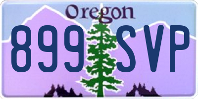 OR license plate 899SVP