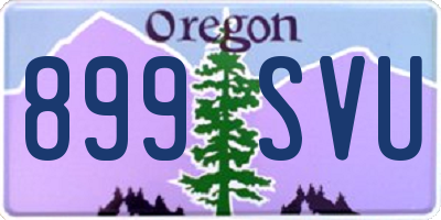 OR license plate 899SVU