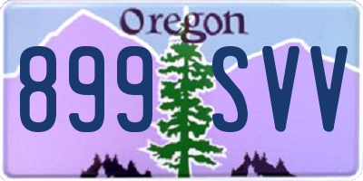 OR license plate 899SVV