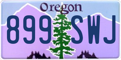 OR license plate 899SWJ