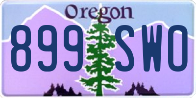 OR license plate 899SWO