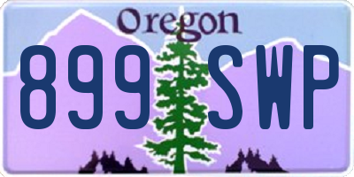 OR license plate 899SWP
