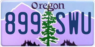 OR license plate 899SWU