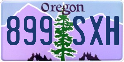 OR license plate 899SXH