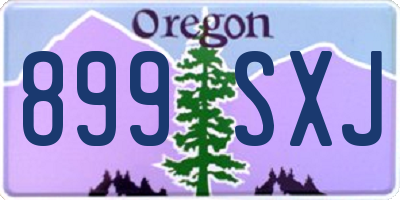 OR license plate 899SXJ