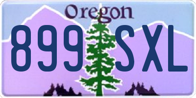 OR license plate 899SXL