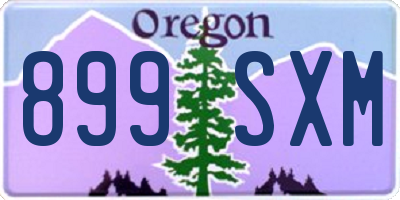 OR license plate 899SXM