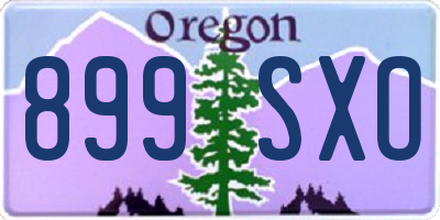 OR license plate 899SXO