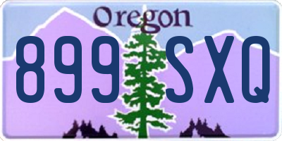 OR license plate 899SXQ