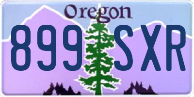 OR license plate 899SXR
