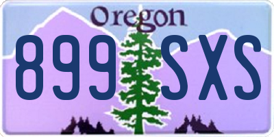 OR license plate 899SXS
