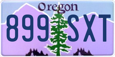 OR license plate 899SXT