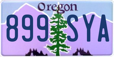 OR license plate 899SYA
