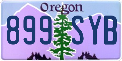 OR license plate 899SYB