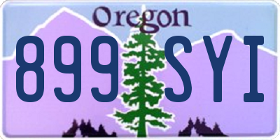 OR license plate 899SYI