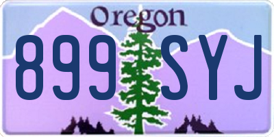 OR license plate 899SYJ